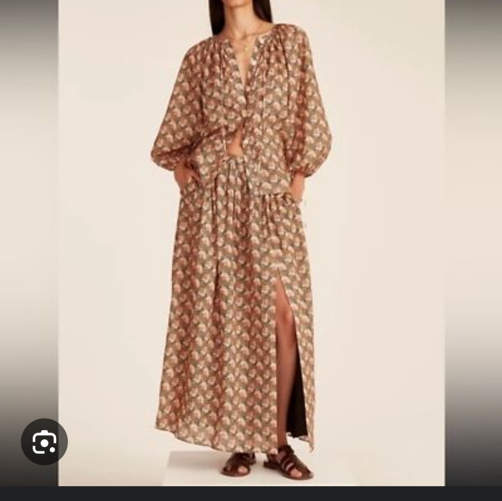 J. Crew Women's Tan Floral Maxi Skirt
